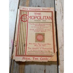 Antique Cosmopolitan Magazine March 1905 Pears Soap Kodak Ads Rothschild